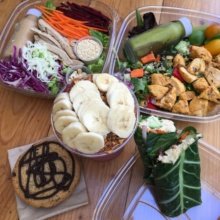 Gluten-free lunch spread from Kreation Organic Kafe